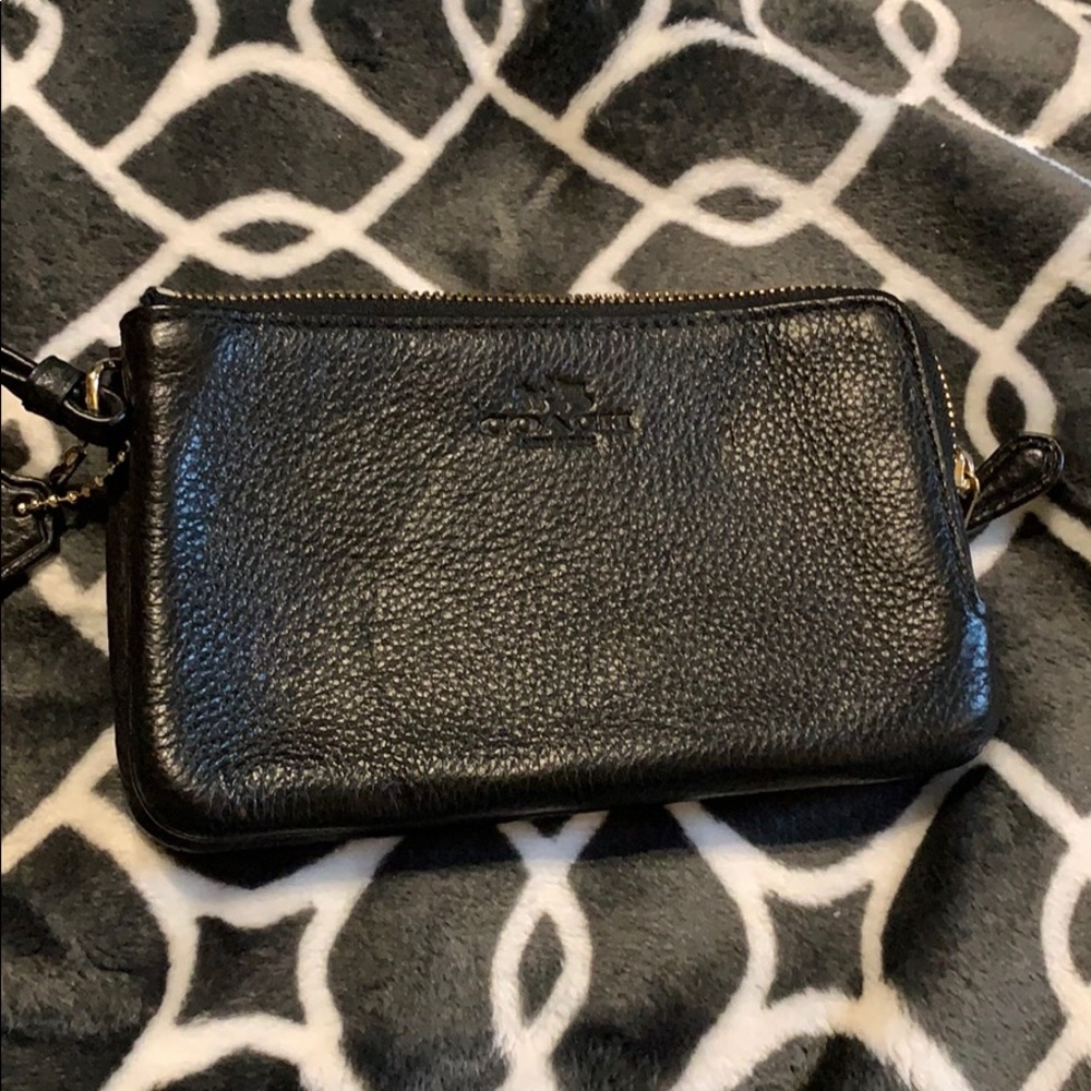 Black coach wristlet